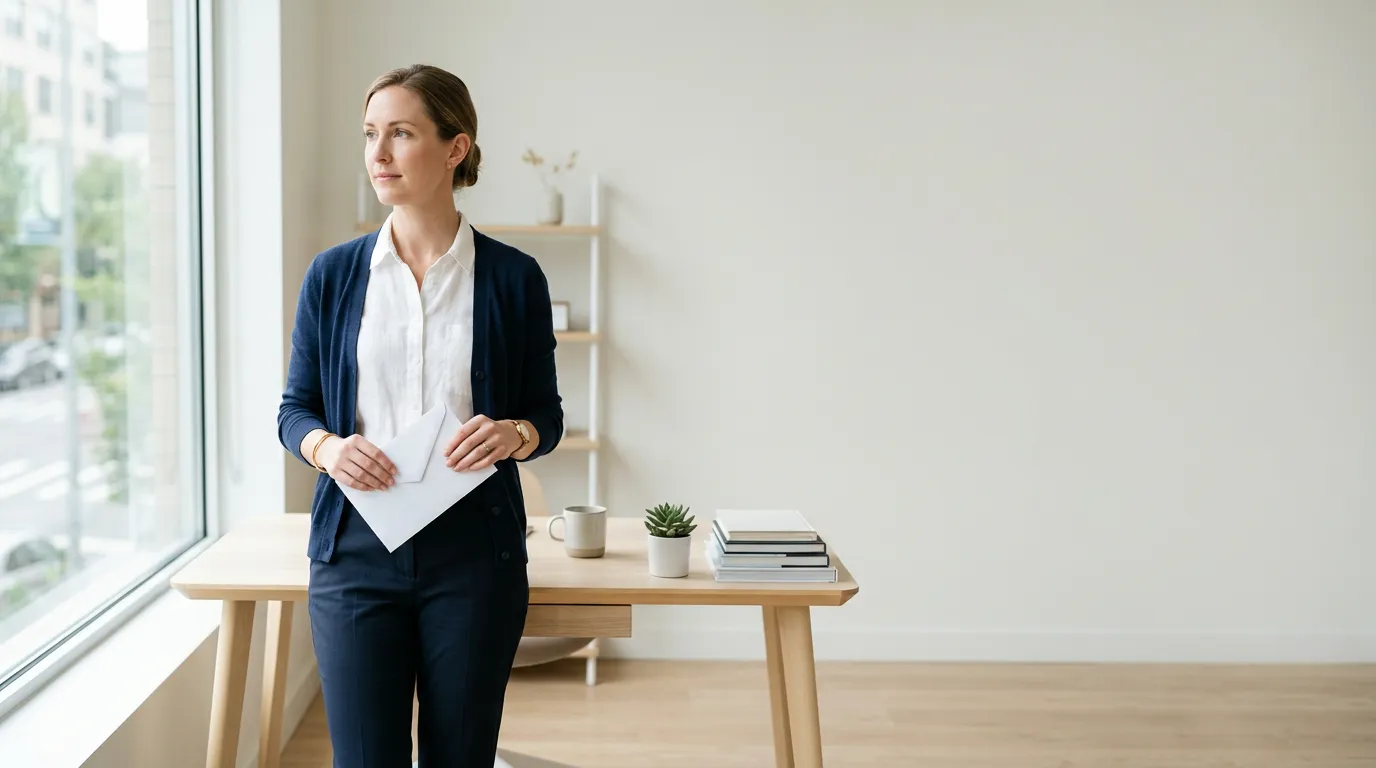 Personne préparant l'envoi d'un courrier dans un bureau